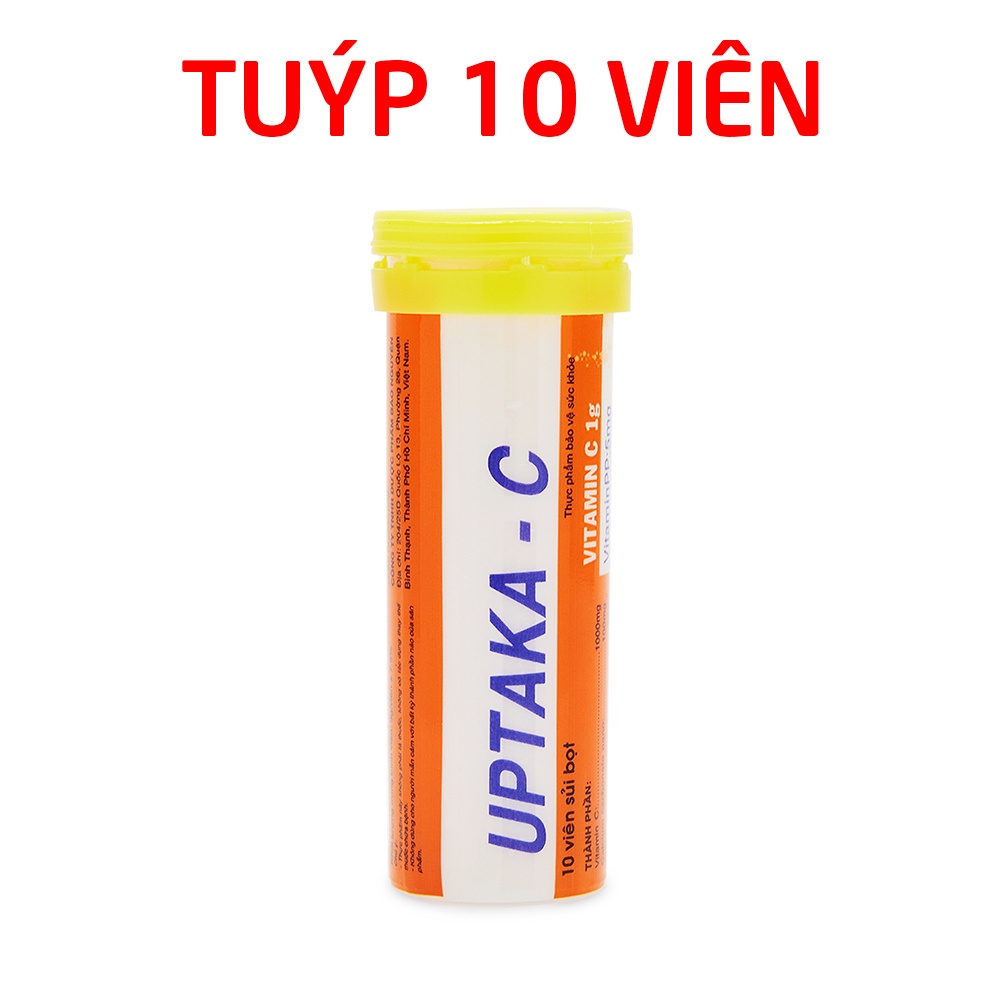 Viên C sủi vitamin C 1000mg UPTAKA C tăng sức đề kháng, tăng sức khỏe - 10 viên [UPTAKA - C]