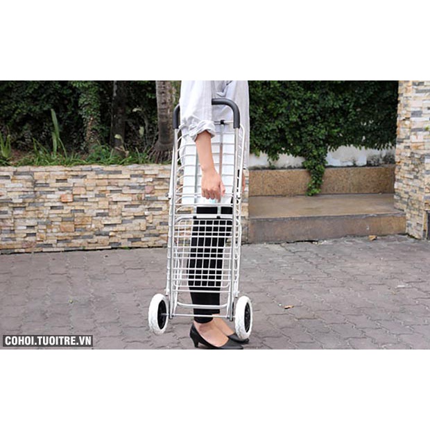 Xe đẩy hàng, xe kéo đi chơ gấp gọn đa năng 2 bánh siêu chắc chắn