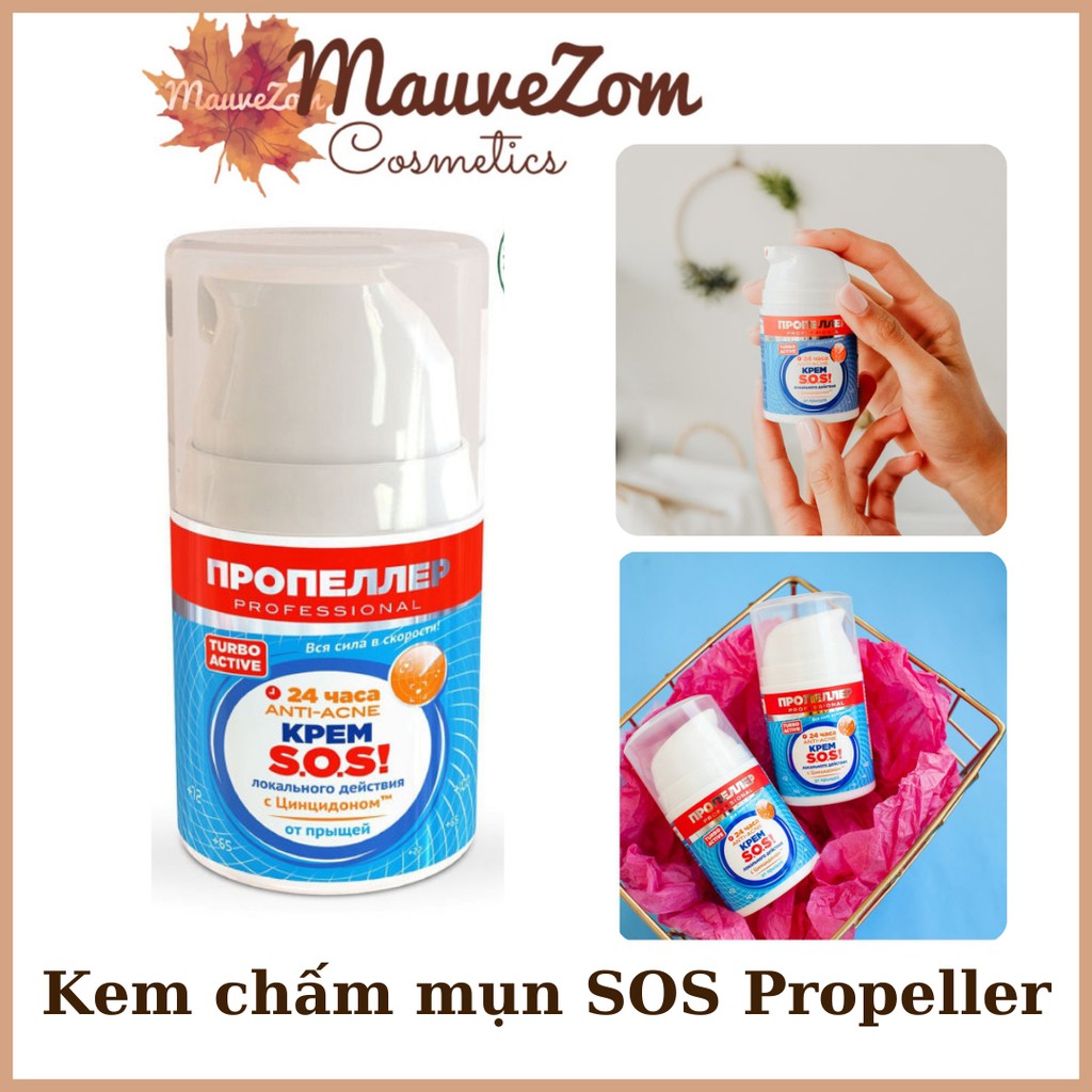 Kem chấm mụn SOS  anti-acne 24h Propeller  giảm viêm, gom khô cồi mụn