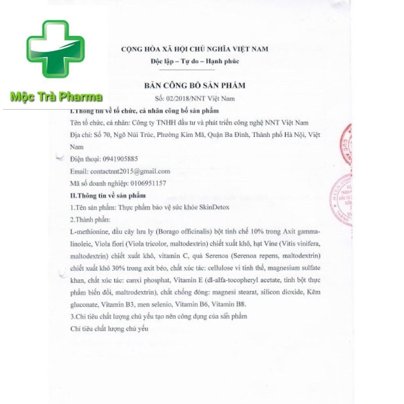 Viên Uống Thải Độc Da- SkinDetox PHARMALIFE - Kiềm Dầu,Giảm Sưng Viêm, Ngừa Mụn Do Độc Tố, Vi Khuẩn