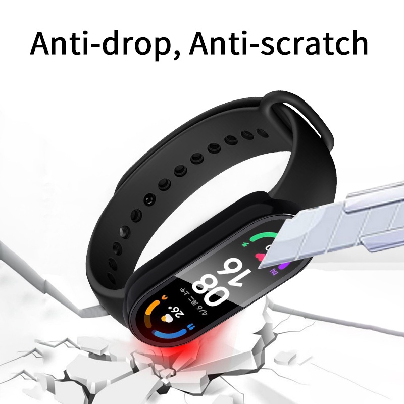 Ốp Lưng KíNh CườNg LựC BảO Vệ MàN HìNh Cho Mi Band 8 7 6 5 4 3 9D Xiaomi Miband 7 6 5 NFC