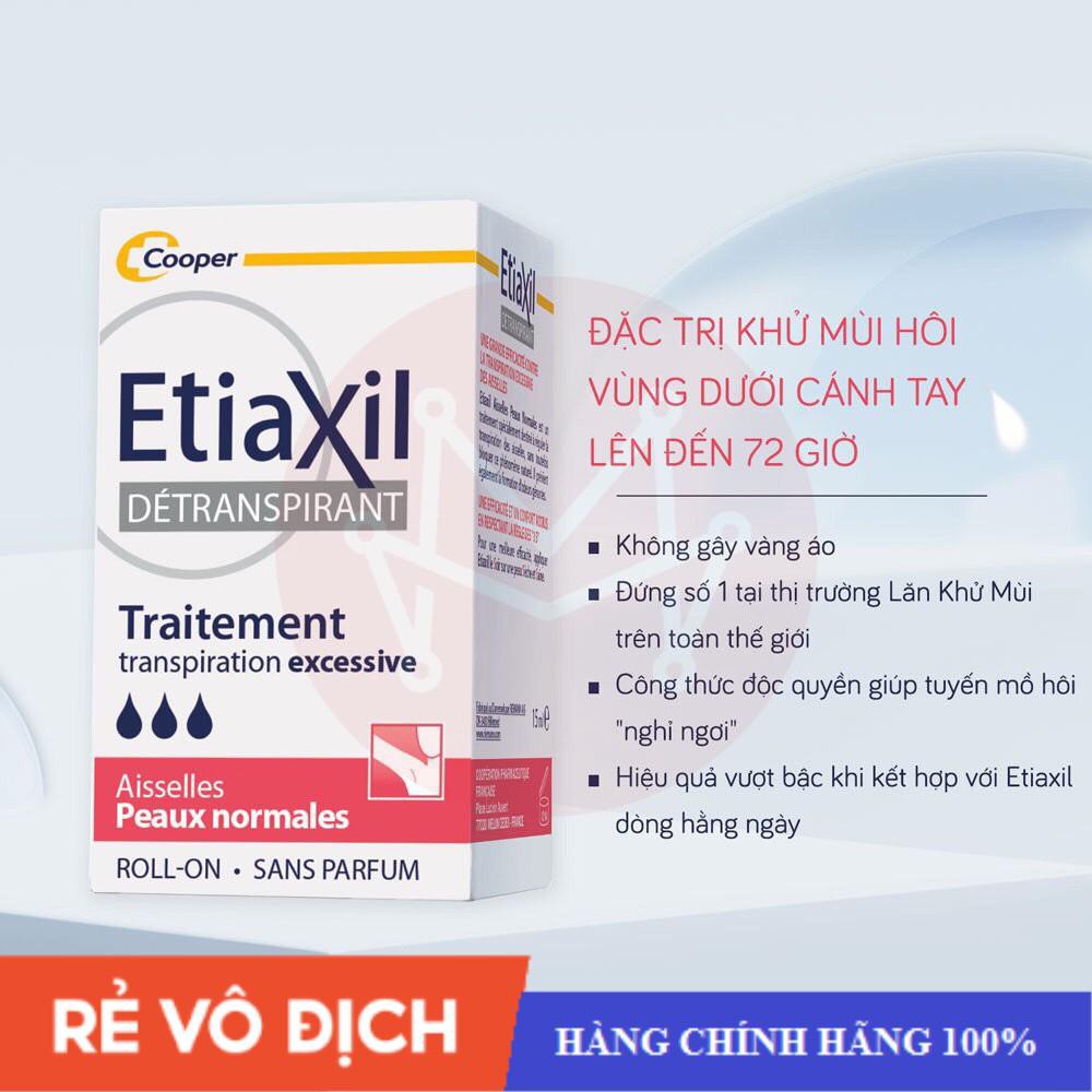 [CÓ TEM] Lăn nách Etiaxil giảm hôi nách - hết ố vàng áo - giảm tiết mồ hôi - lăn khử mùi etiaxil số 1 Pháp