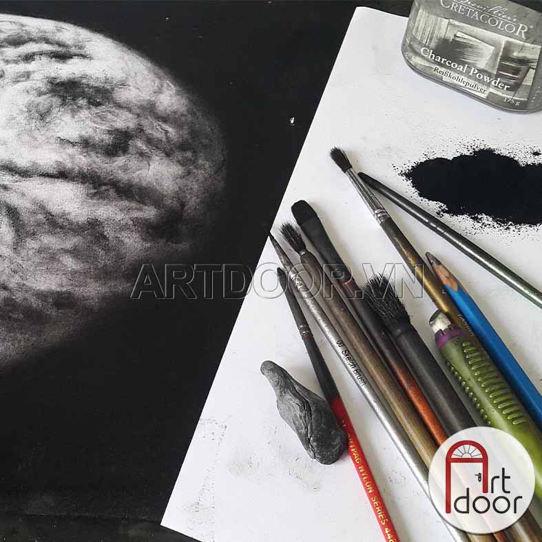 [ARTDOOR] Than bột CRETACOLOR Charcoal hũ lớn (175g)