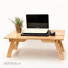 ( Hoả tốc) Bàn học gấp gọn gỗ thông, bàn gập để laptop có khe đựng ipad gọn gàng chắc chắn