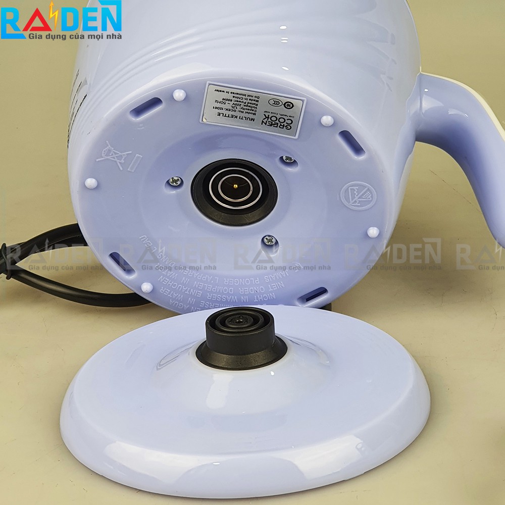 [Mã ELHADEV giảm 4% đơn 300K] Ca điện đa năng Green Cook GCEK12D01 có thể nấu lẩu, hấp thức ăn, thích hợp cho văn phòng