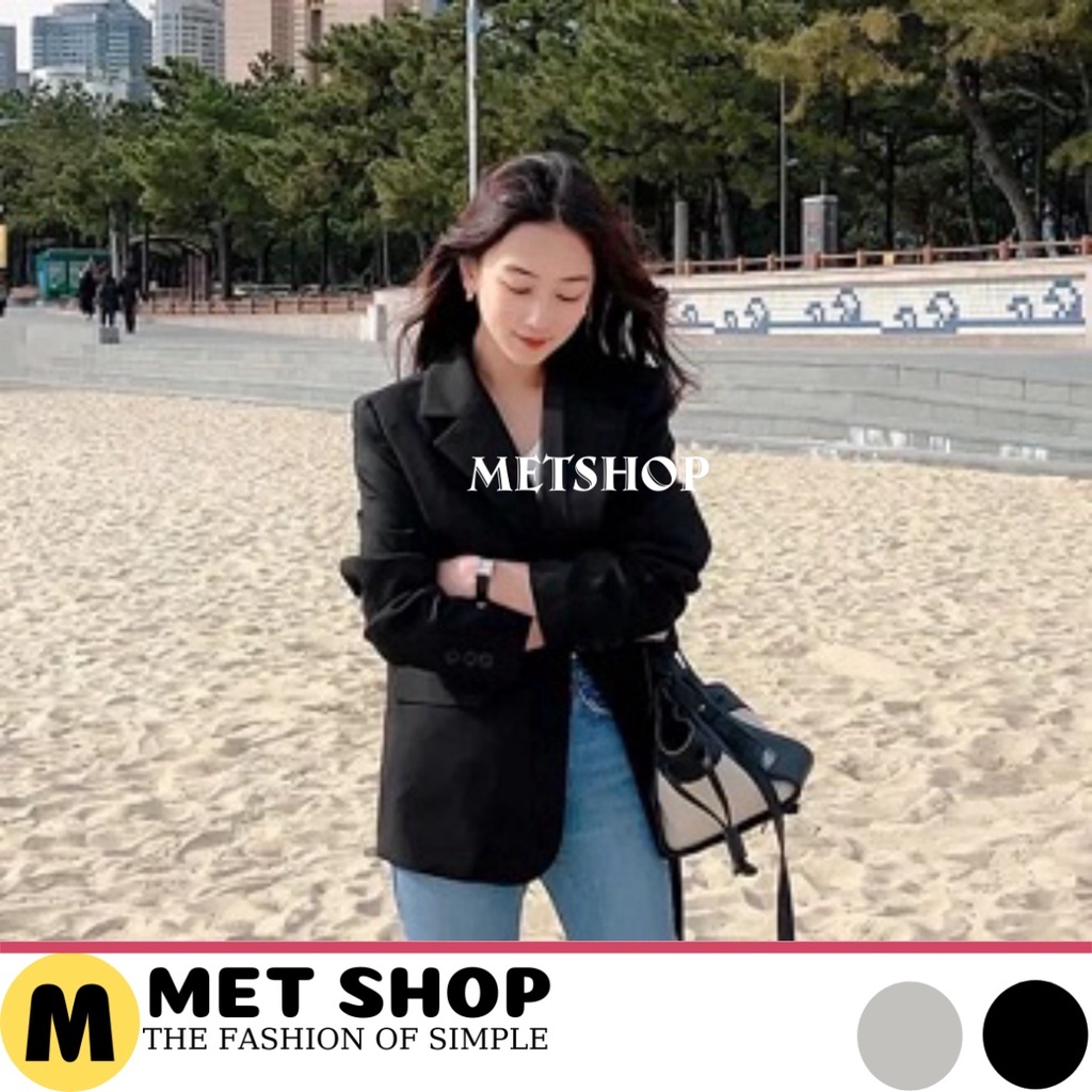Áo vest nữ 2 lớp , Blazer tay dài màu trơn cho nữ ,AVS01 khoác ngoài cho nữ thời trang hàn quốc -MIALA
