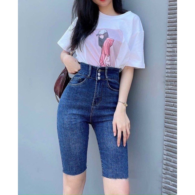 (Size26-30) Quần jean ngố nữ co giãn chất liệu jean cotton cực đẹp không phai màu AnNgo - AT202