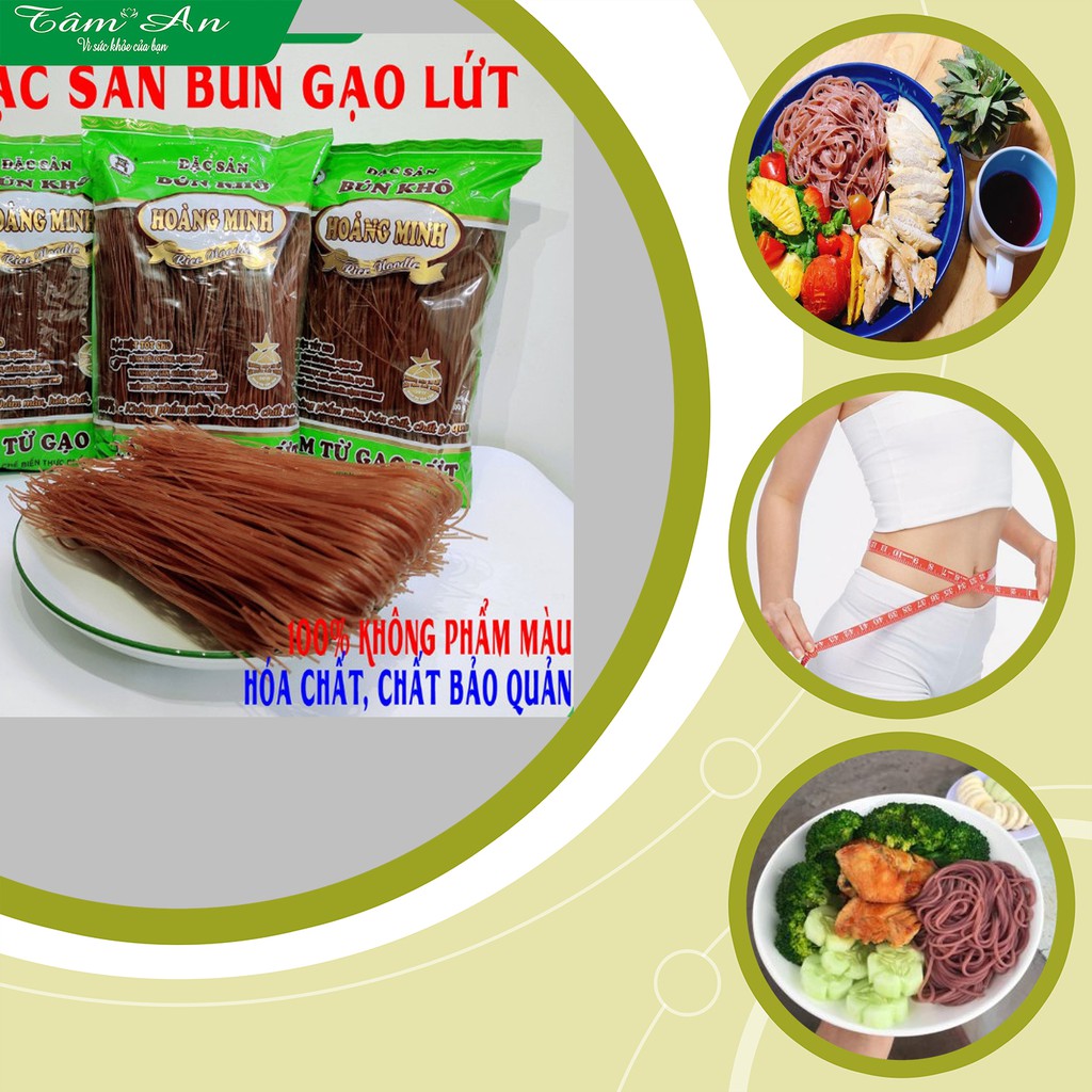 [100% Gạo Lứt ❤️] Bún gạo lứt đỏ thực dưỡng Eat Clean ❤️  Phở gạo lứt  đỏ    - Đơn  50k freeship Extra được 20k