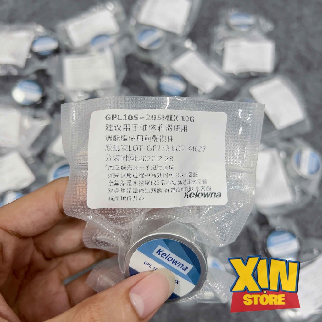 Dầu lube | Mỡ lube bàn phím cơ Kelowna Krytox  GPL 105 mix 205g0 10gr | Lube switch | Lube Stab