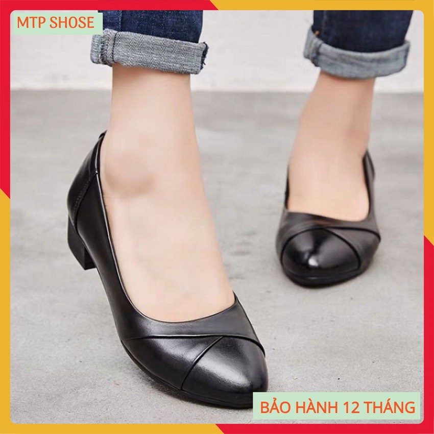 Giày búp bê ❤FREESHIP❤ giày nữ công sở đế vuông 3cm chất da lỳ cao cấp Form chuẩn size 36 - 40