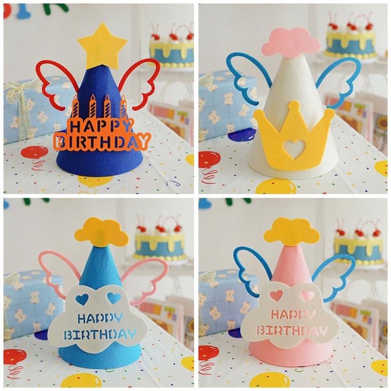 [ MẪU MỚI] Mũ sinh nhật 3D phong cách Hàn Quốc, trang trí sinh nhật siêu hot