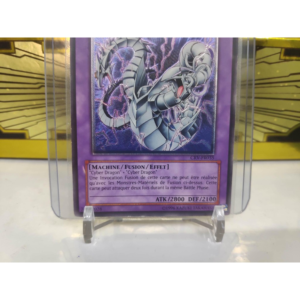 [ Dưa Hấu Yugioh ] Tiếng Pháp - Lá bài thẻ bài Cyber Twin Dragon - Ultimate Rare Unlimited - Tặng bọc bài nhựa bảo quản