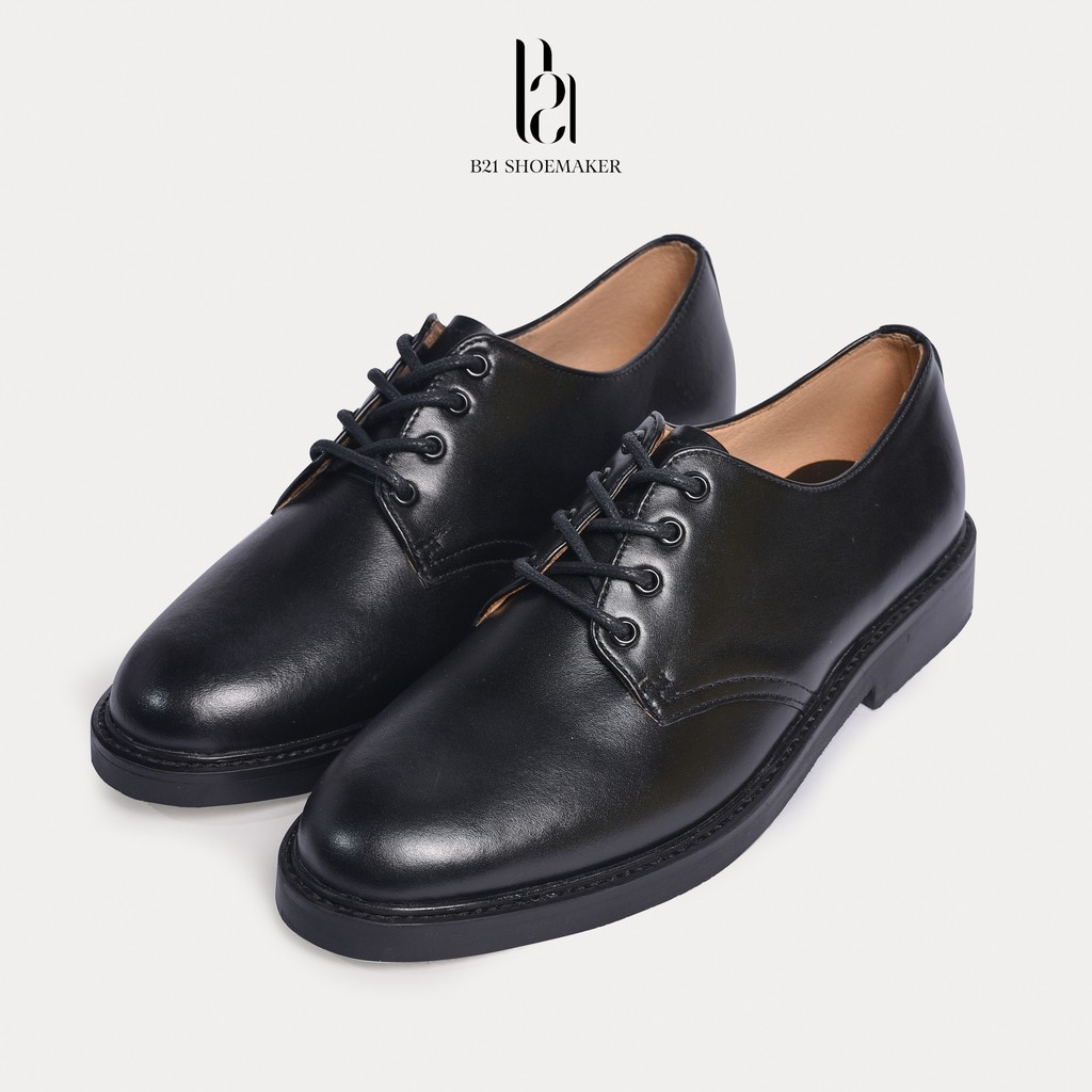 Giày Tây Derby Công Sở Da Bò VEG TANNED Đế Cao Su Tăng Chiều Cao Phong Cách Lịch Lãm Classic - B21 Shoemaker