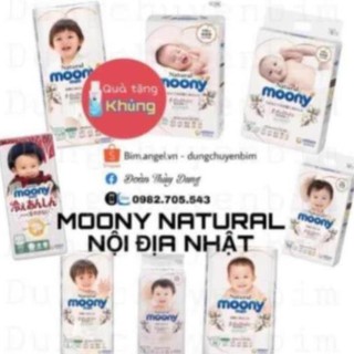 Tã bỉm moony natural nội địa nhật dán/quần nb63/s58/m46/l36/xl32