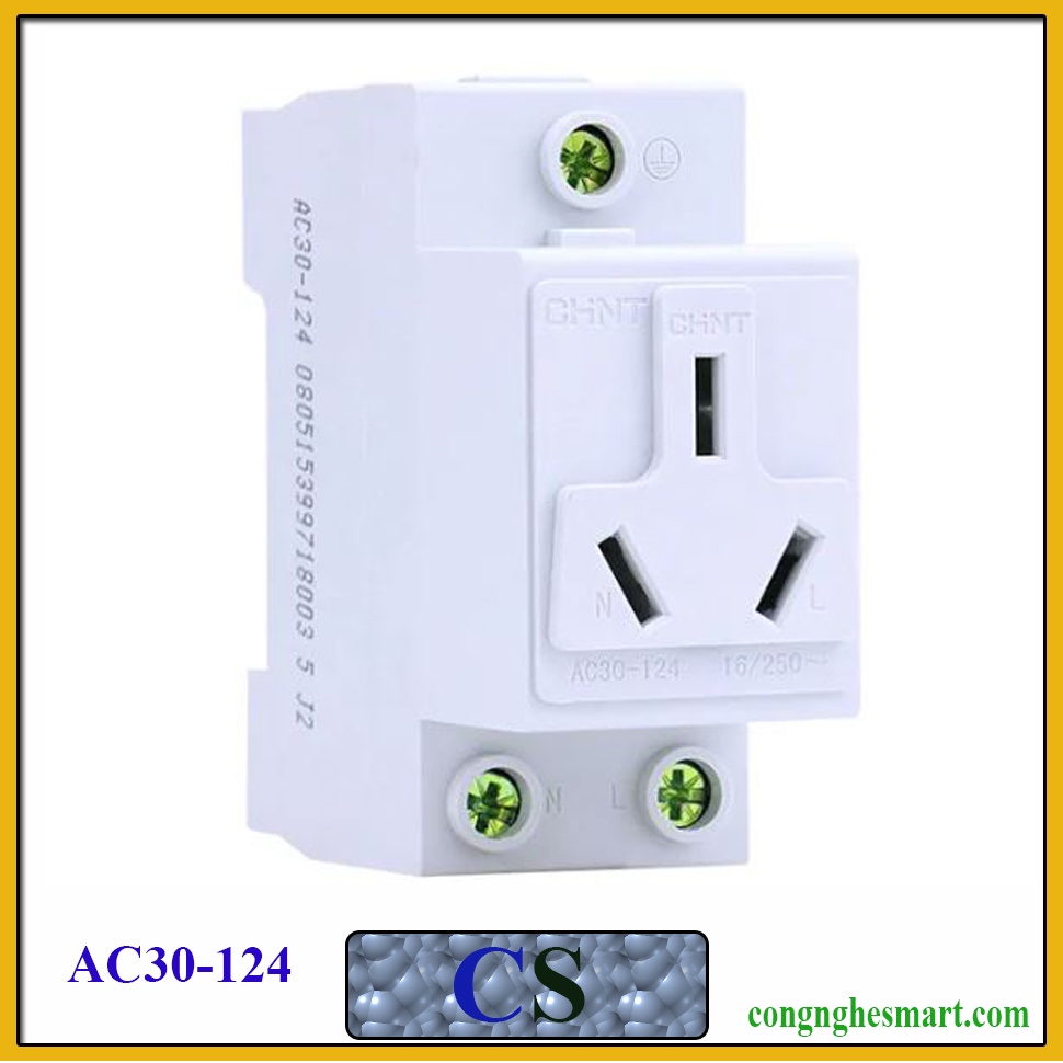 Ổ cắm thanh ray 2 chấu CHTAI AC30-103, AC30-124