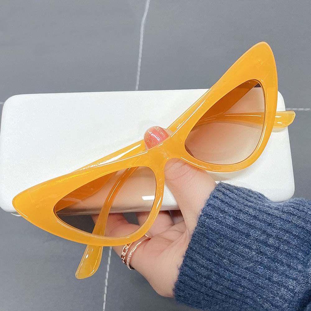 QQMALL Kính Mát Mắt Mèo Chống Tia UV Phong Cách Âu Mỹ