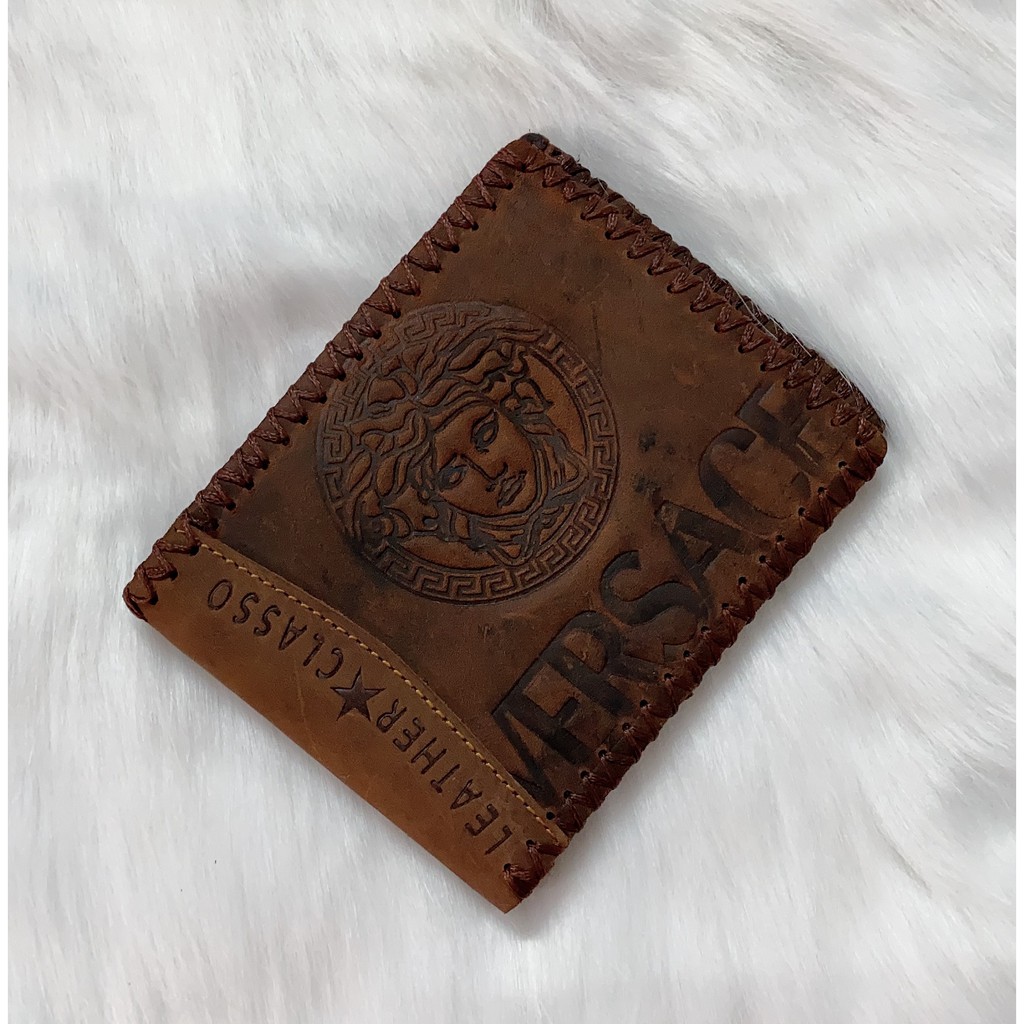 Ví Nam Da Bò Thật 100% VERSACE | Ví ngang