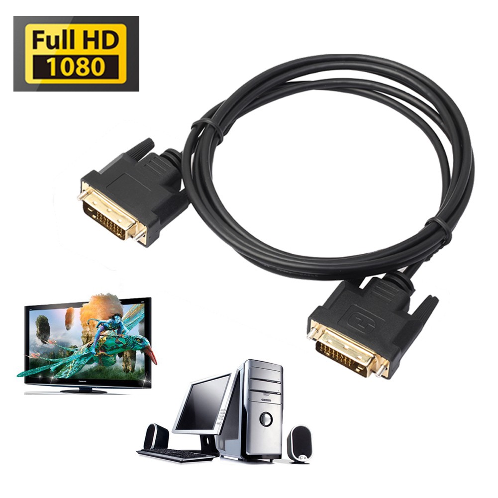 [rem]★Digital Monitor DVI D to DVI-D Gold Male 24+1 Pin Dual Link TV Cable