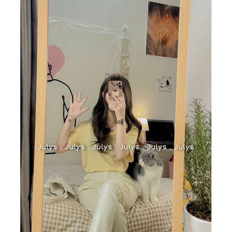 [Mã WASKT304 giảm 15% tối đa 30K đơn 99K] Áo tee basic màu pastel (ảnh thật shop chụp kèm video) | BigBuy360 - bigbuy360.vn