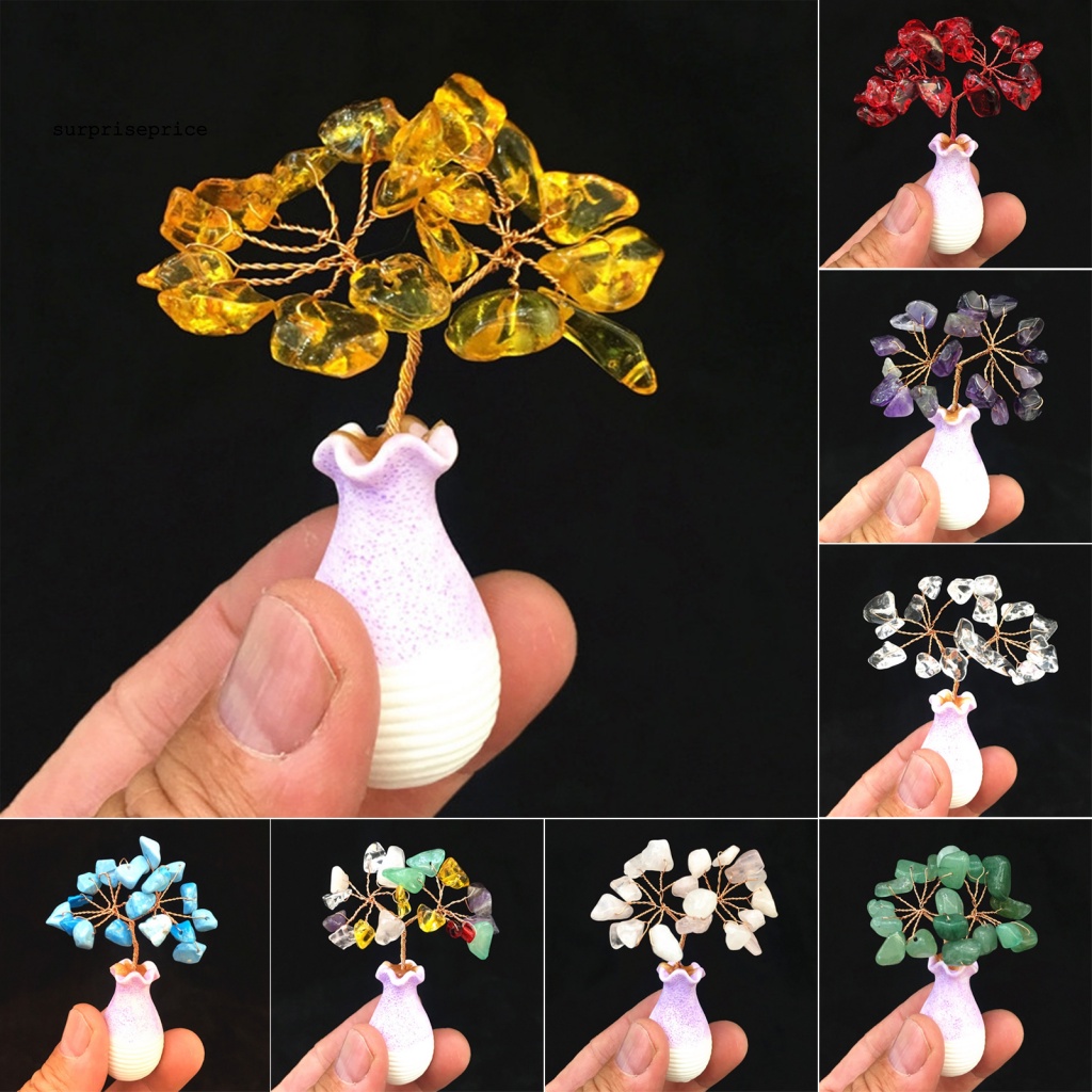 Cây Tài Lộc Bằng Resin Giả Pha Lê Trang Trí Nhanh Chóng Cho SPA