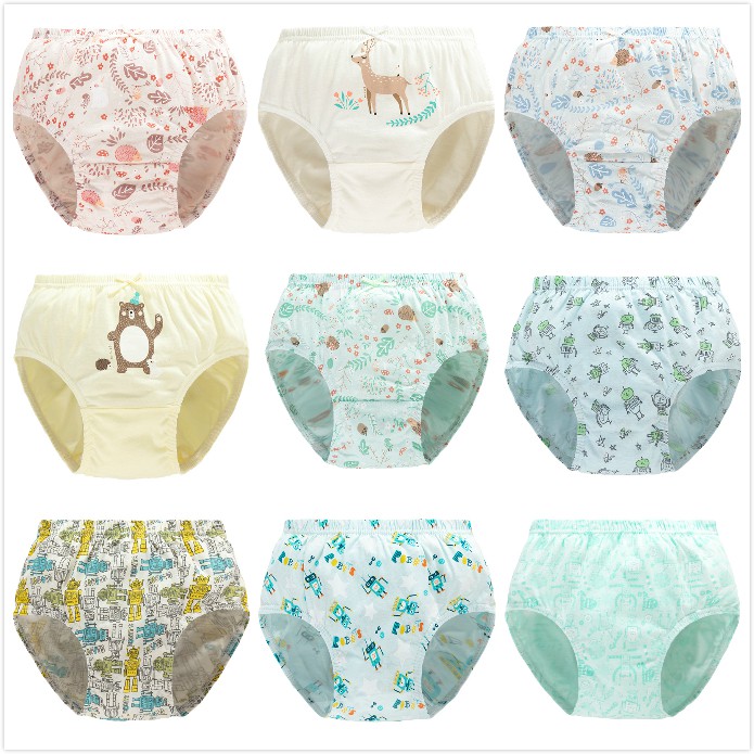 1 quần lót Cotton mềm họa tiết hoạt hình cho bé 3-12 tuổi