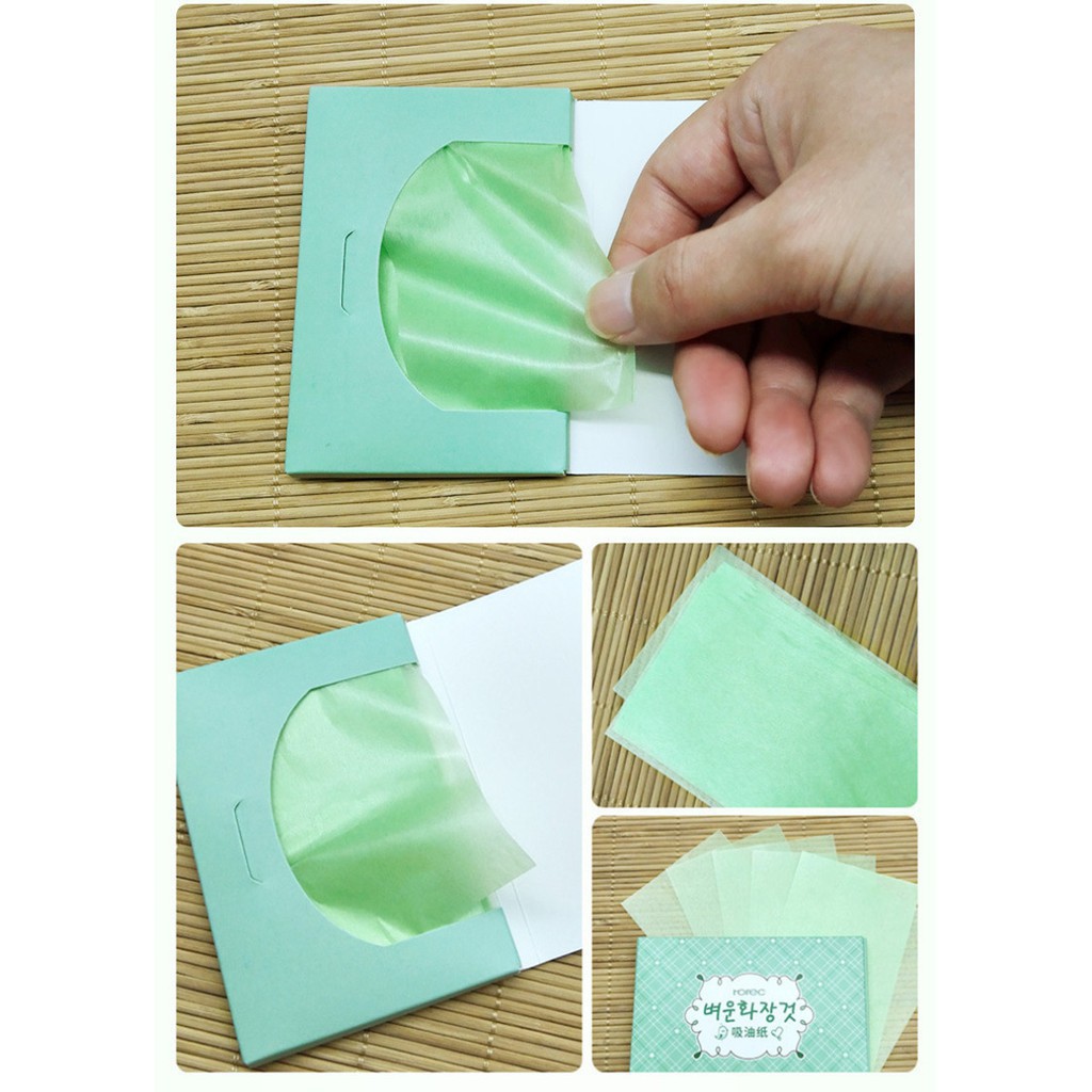 Gói 100 tờ giấy thấm dầu BT hương trà xanh tiện dụng | BigBuy360 - bigbuy360.vn