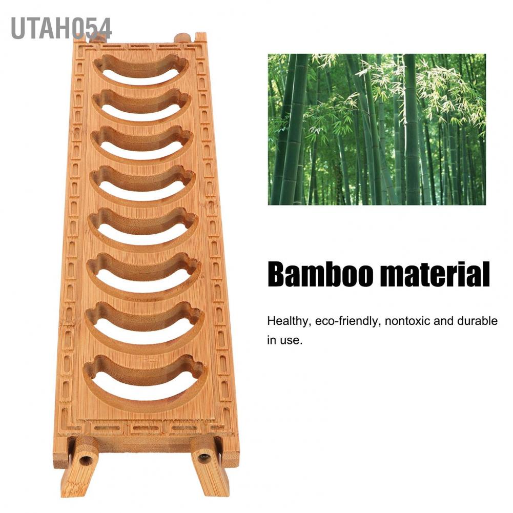 Hàng HOT Giá đỡ tách trà bằng tre【Utah054】