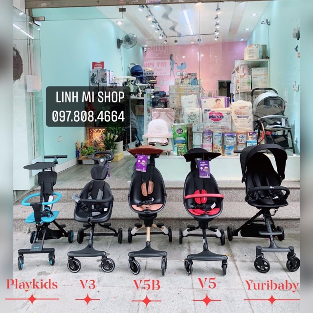 (RẺ NHẤT-SẴN HÀNG) XE ĐẨY ĐẢO CHIỀU CÁC DÒNG V3/V3B/V5/V5B/PLAYKIDS/TOMOROW/YURIBABY