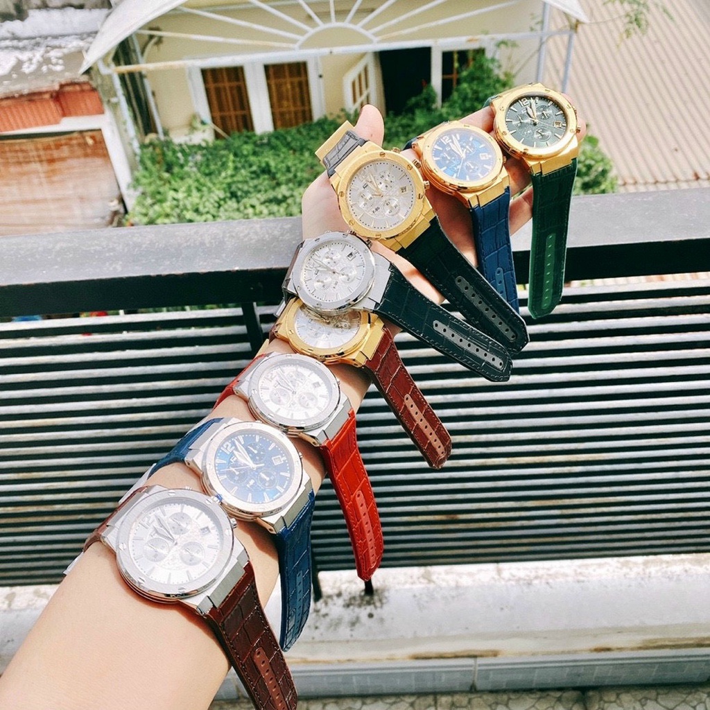 Đồng Hồ Nam Ferragamo F-80 Classic - Máy Pin - Dây Da Cao Su , dây thép Size 43mm