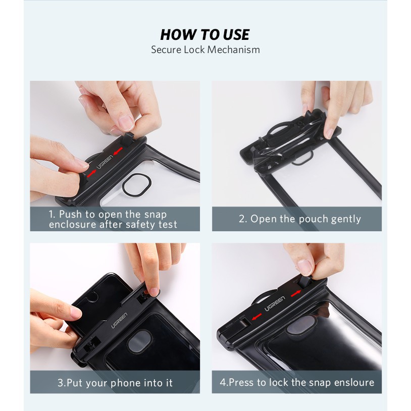 Túi chống thấm nước sâu 20m UGREEN 50919 - 60959 tiện dụng chất lượng cao cho điện thoại ✔HÀNG CHÍNH HÃNG ✔