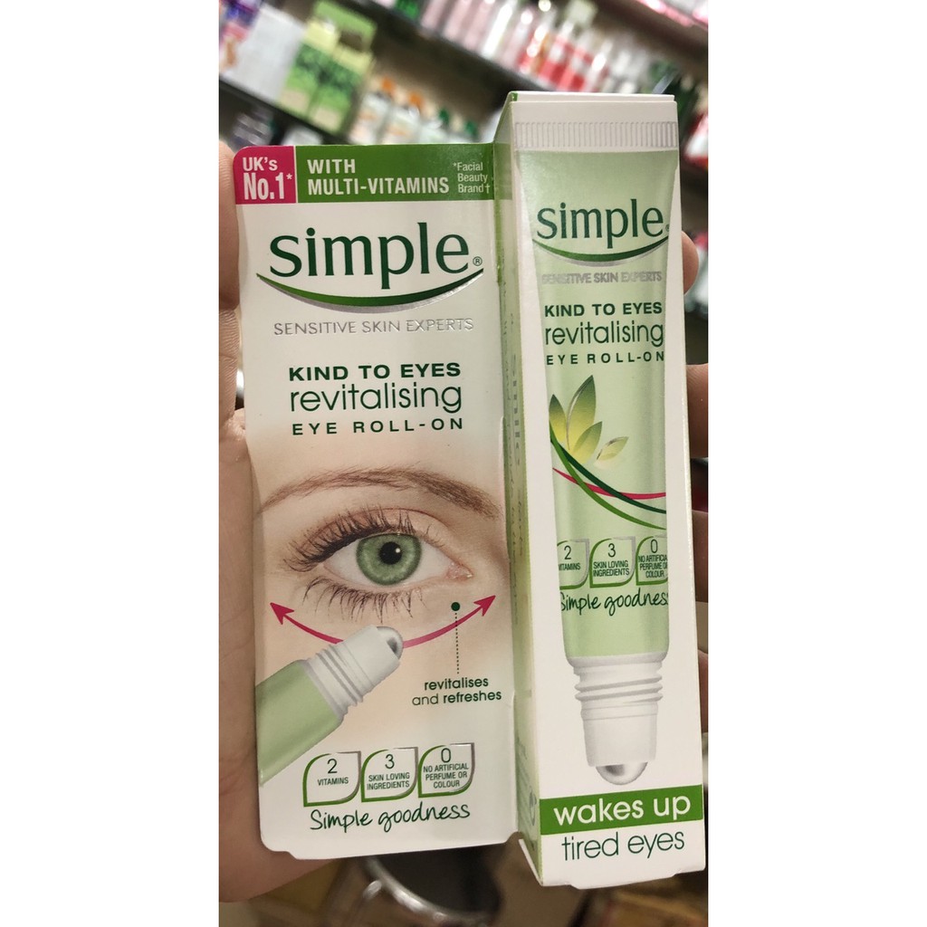 Lăn mắt Simple Kind To Eyes Revitalising Eye Roll On từ Anh (MẪU MỚI nha khách) | BigBuy360 - bigbuy360.vn