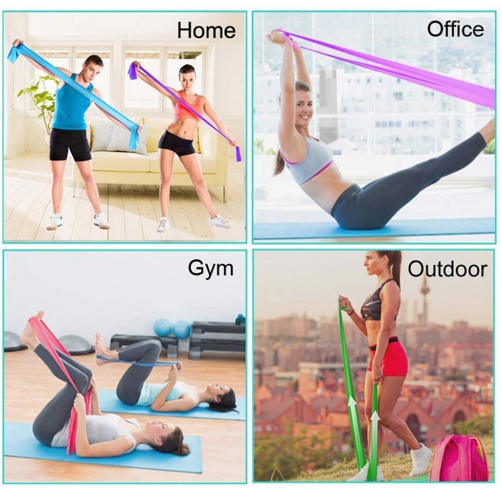 Dây đàn hồi kháng lực yoga AOLIKES A-3605 cao su tự nhiên tập yoga, gym, bodybulding Elastic Yoga Resistance Bands