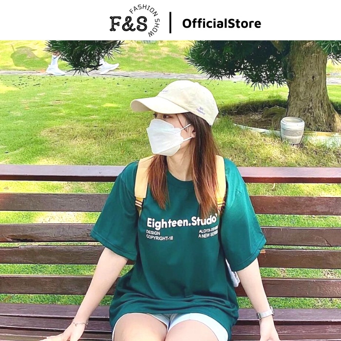 Áo thun tay lỡ unisex form rộng 18 EIGHTEEN. STUDIO - Áo phông F&S nam nữ, cặp đôi, hội nhóm phong cách hàn quốc