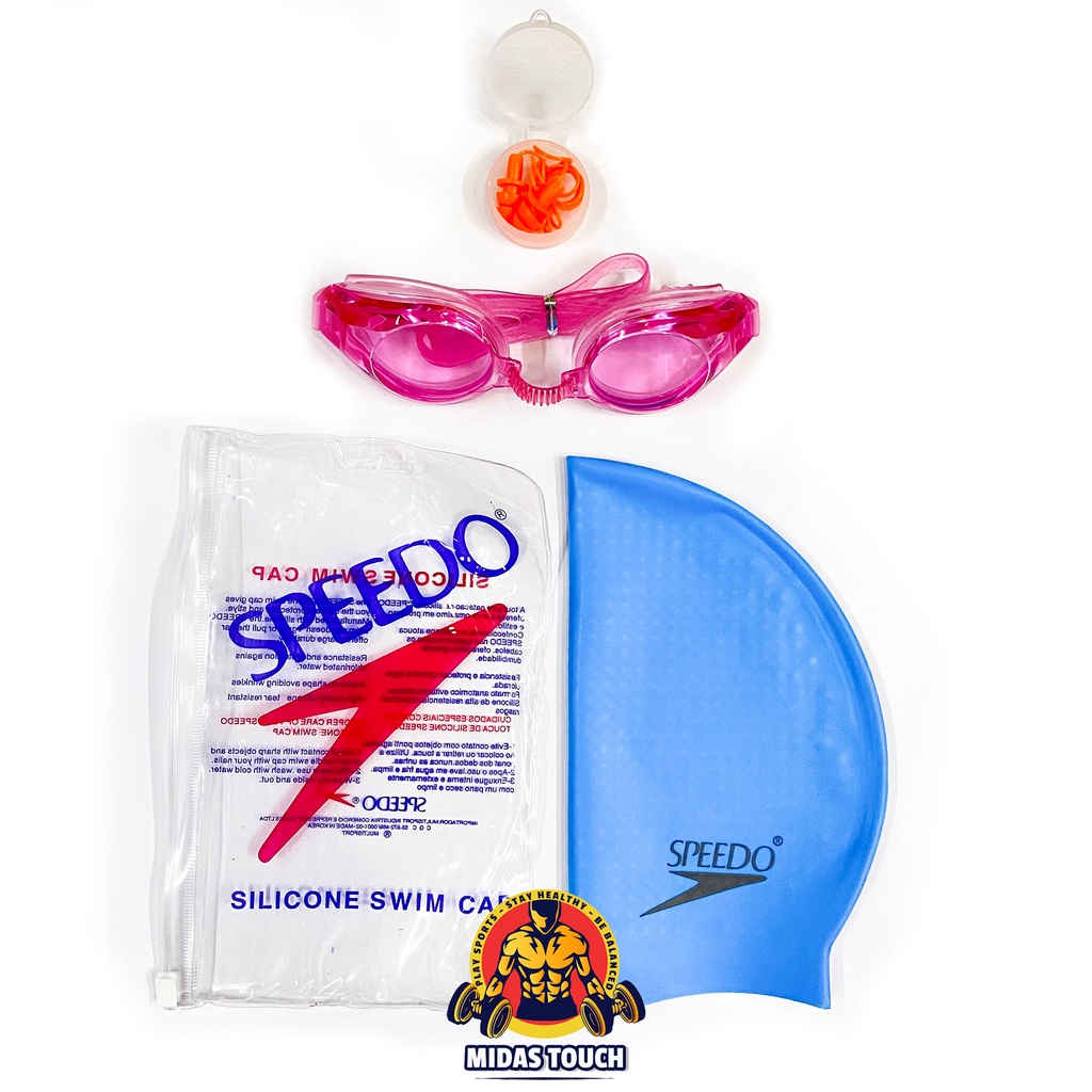 Combo Kính Bơi BALANCE Trẻ Em và Nón Bơi Chất Liệu Silicone Co Giãn Tốt Thoải Mái Form Ôm