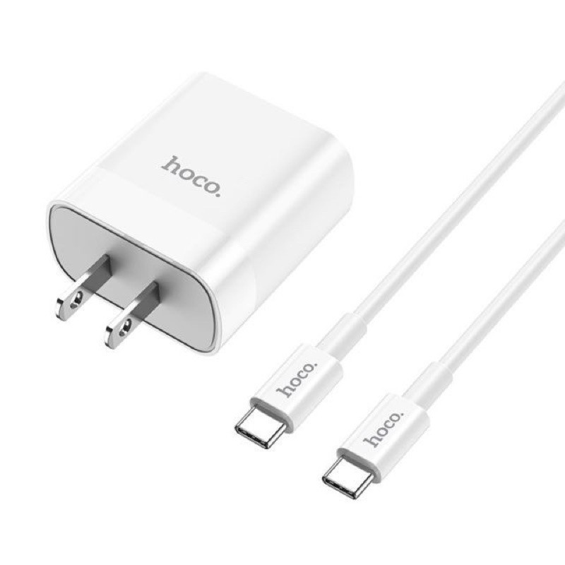 Sạc nhanh samsung Hoco C80 20W có 2 cổng sạc, dây TypeC to TypeC dành cho Android: Samsung, Oppo, Huawei.. Bh 1 năm