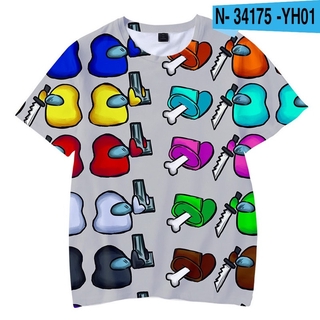 【Có Sẵn】Among Us Kids T Shirt Short Sleeve Uniform Tops Cosplay 3D Printed Costume High Quality Tee Sweatshirt Jersey Shirt Costum~369~