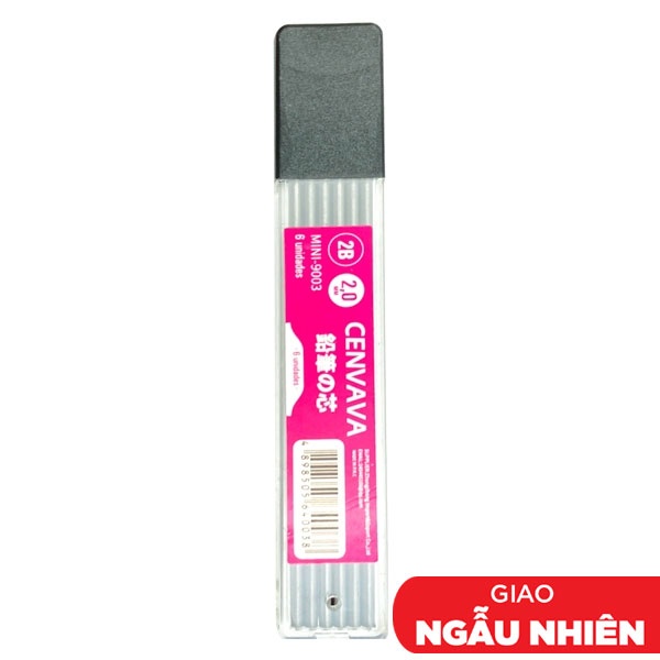 Ruột Chì Lớn 2B 2.0 mm Cenvava MINI-9003 (6 Ngòi) (Mẫu Bao Bì Giao Ngẫu Nhiên)