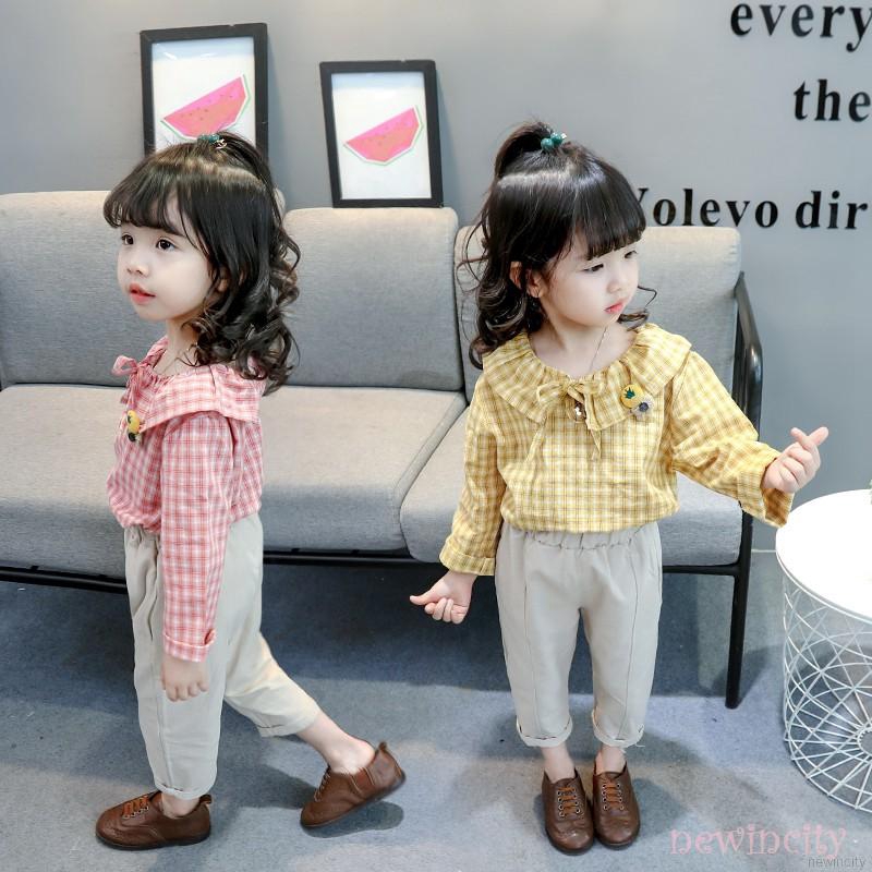 Set Áo Thun Tay Dài &amp; Quần Dài Dành Cho Bé Gái