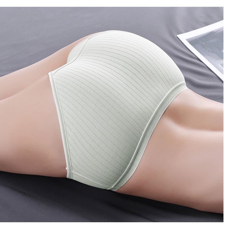 Quần lót nữ cotton gân tăm trơn BRALUNE , quần chíp nữ kháng khuẩn nhiều màu mã 102