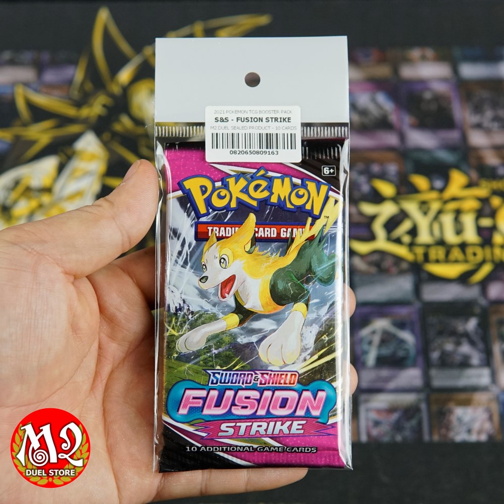 Túi thẻ bài Pokemon TCG Sword & Shield FUSION STRIKE Booster Pack - 01 pack gồm 10 lá bài (Giao pack hình ngẫu nhiên)