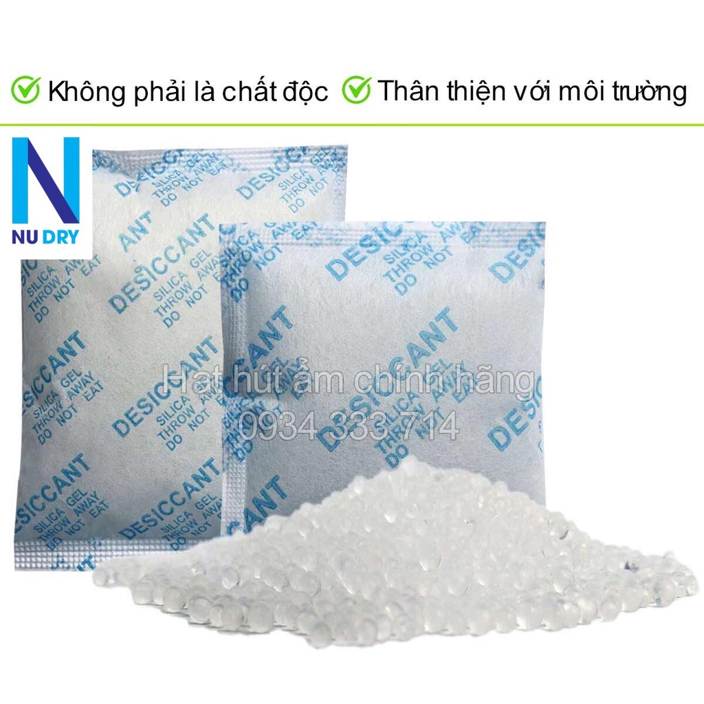 Gói hút ẩm đa năng 300 Gram hạt hút ẩm cho Thực phẩm Quần áo Giày dép Điện thoại Máy ảnh NU DRY