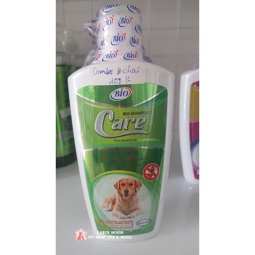 Sữa Tắm Đặc Trị Ve, Rận, Bọ Chét Dành Cho Chó Mèo Bio Shampoo Care 200ml
