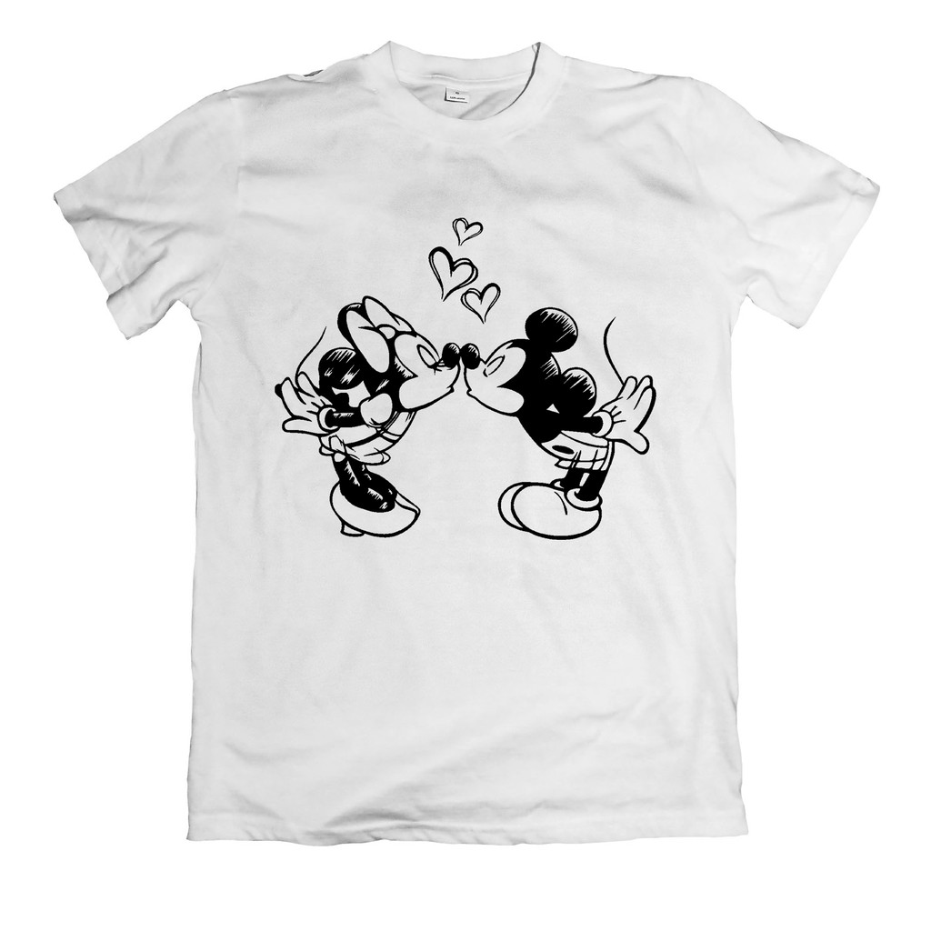 Áo thun in hình Cặp Đôi Mickey