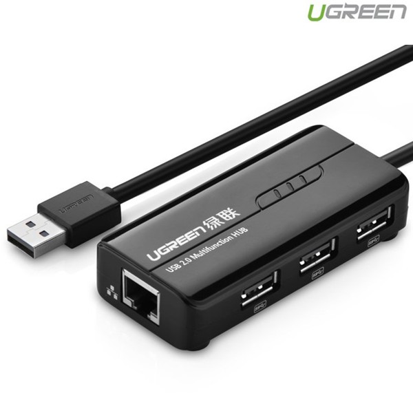 Bộ chia 3 cổng USB 2.0 và 1 cổng Ethernet 10/100Mbps Ugreen 20264