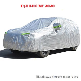 BẠT CHE Ô TÔ 3 LỚP TRÁNG NHÔM CAO CẤP, BẠT PHỦ XE HƠI CÁCH NHIỆT, CHỐNG BỤI -TD00289