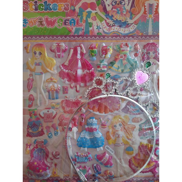 Sticker hinh dán búp bê,công chúa, vương niệm ELSA cho bé