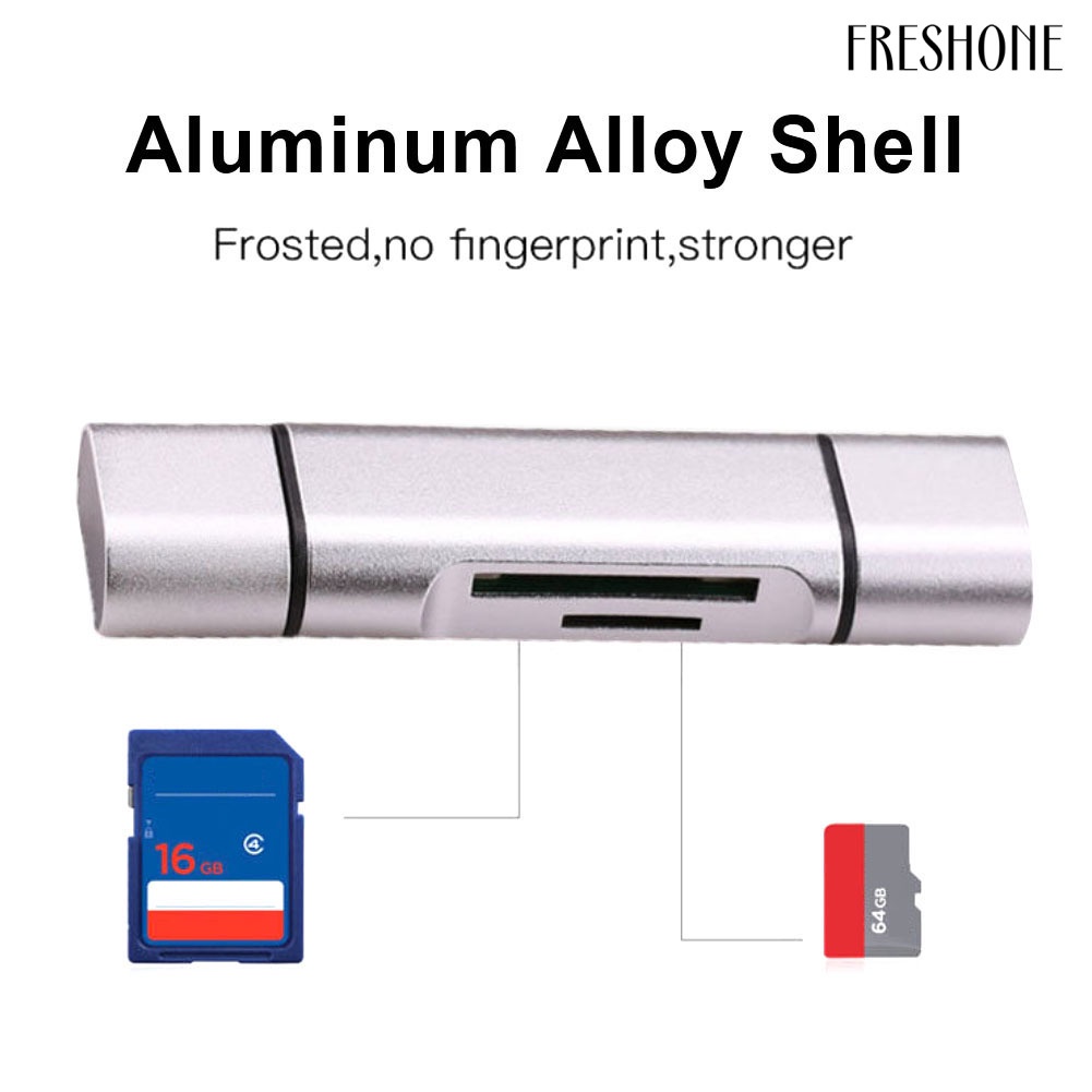 Đầu Đọc Thẻ Nhớ 5 Trong 1 OTG Micro USB 3.1 Type-C TF SD Cho Điện Thoại Android | BigBuy360 - bigbuy360.vn