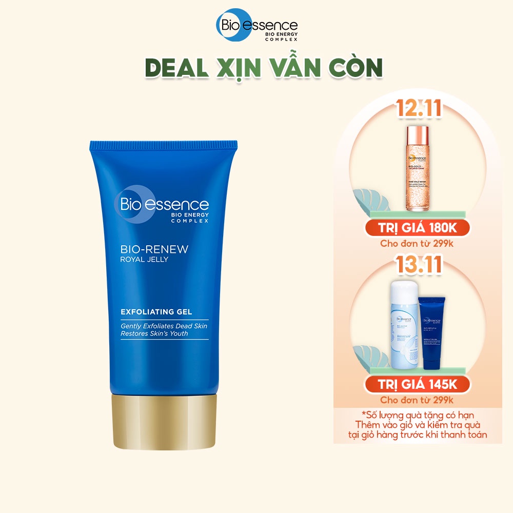 [Mã FMCGMALL -8% đơn 250K] Gel tẩy tế bào chết dưỡng da tươi trẻ Bio-Essence Bio-Renew tinh chất sữa ong chúa 60gr