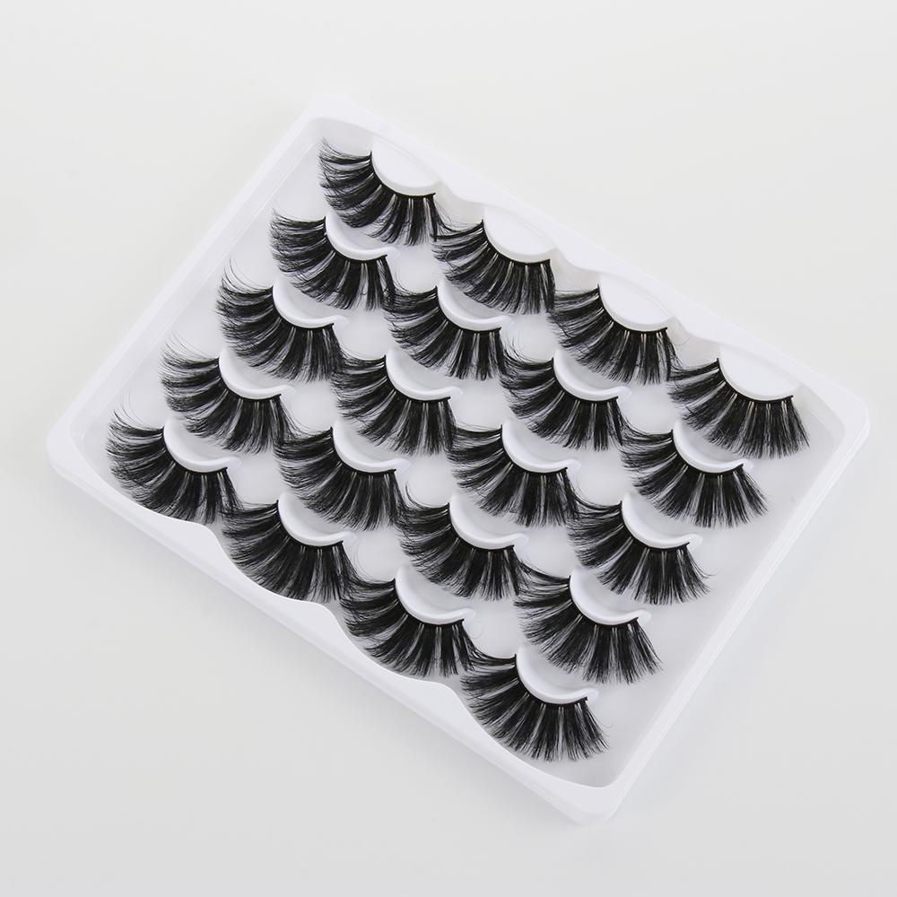 Set 10 Cặp Lông Mi Giả SKONHED Dày Dặn Tự Nhiên Không Dùng Keo 4D