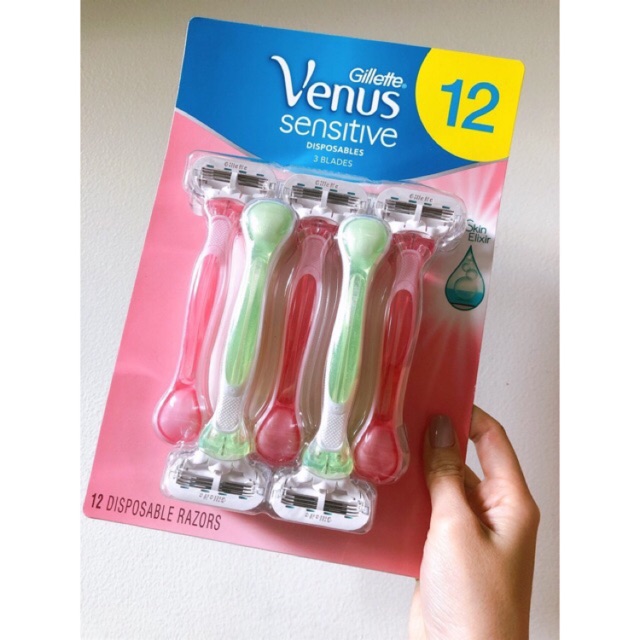 Dao cạo nữ Venus Glitte Sensitive 3 đầu lưỡi